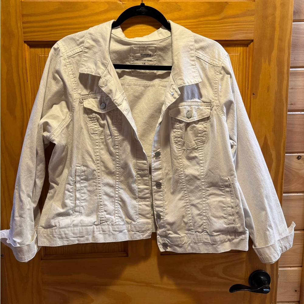White denim jacket